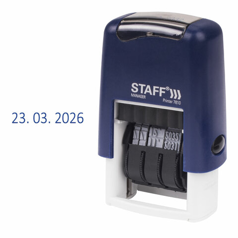 Датер-мини STAFF, месяц цифрами, оттиск 22х4 мм, "Printer 7810 BANK", 237433