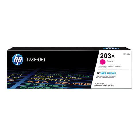 Картридж лазерный HP (CF543A) LaserJet Pro M254/M280/M281, №203A, пурпурный, оригинальный, ресурс 1300 страниц