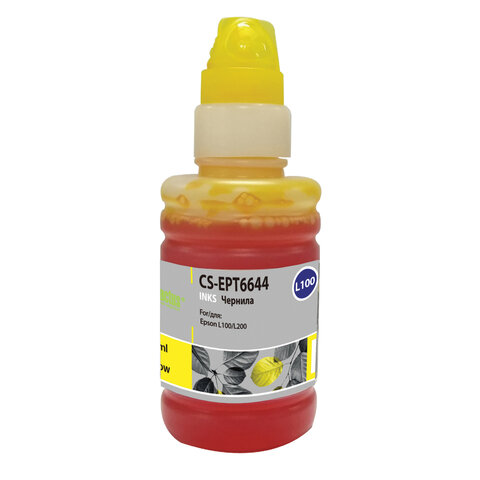 Чернила CACTUS (CS-EPT6644) для СНПЧ EPSON L100/L110/L200/L210/L300, желтые, 0,1 л